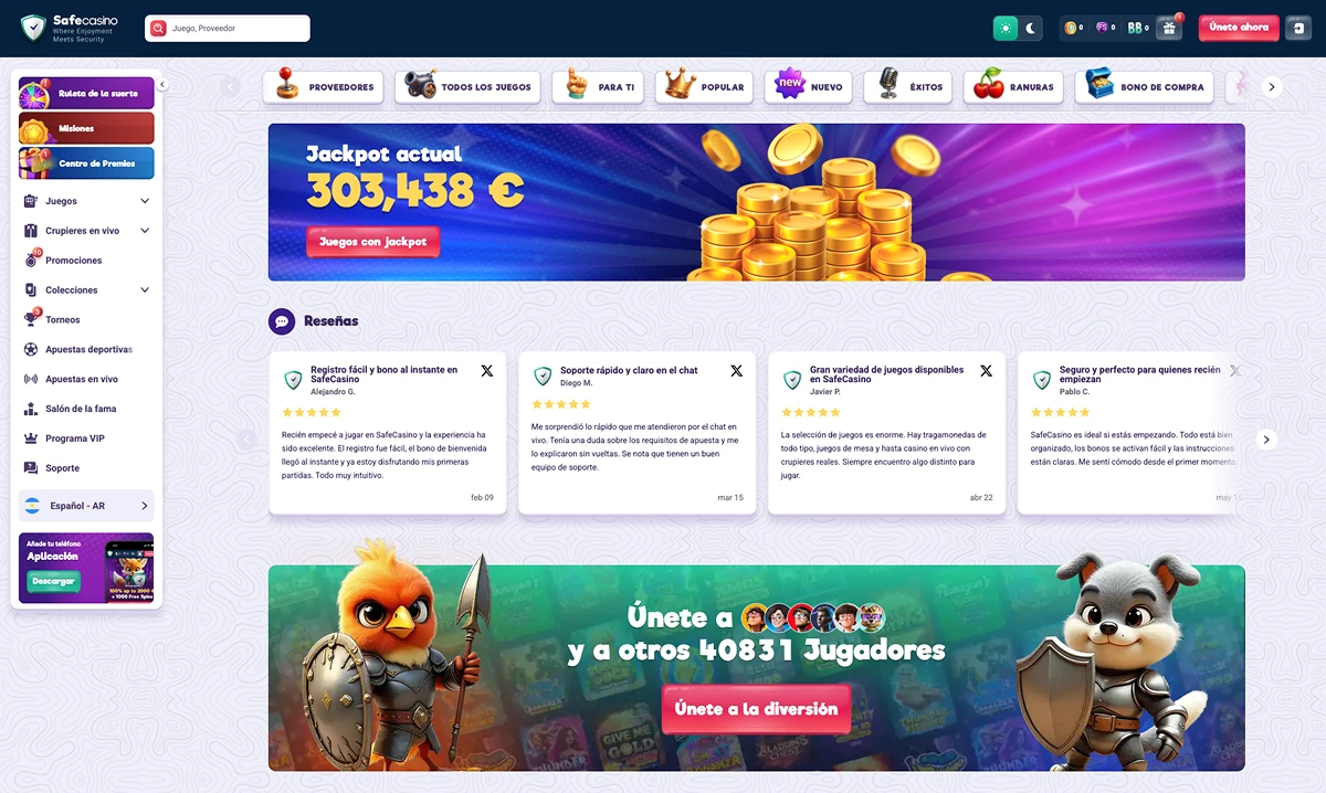 Safe Casino Plataforma de juegos